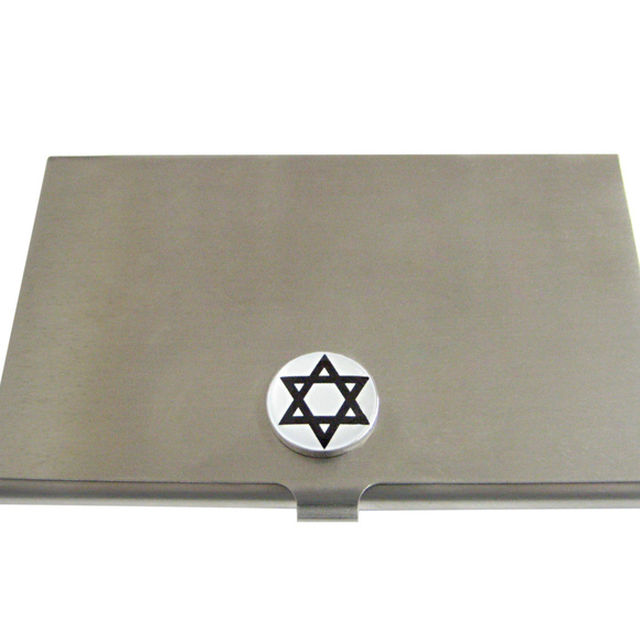 Religious Star of David Pendant Business Card Hold